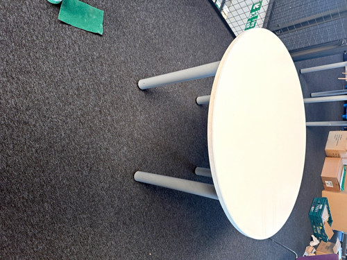 Round white plastic office - round,
